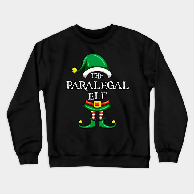 The Paralegal Elf Matching Family Christmas Pajama Crewneck Sweatshirt by Maica